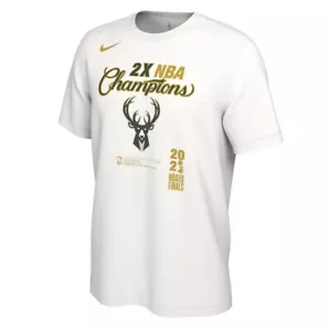 Maglietta Milwaukee Bucks Uomo Nike 2021 NBA Finals Champions Spogliatoio 2XT - Foto 1 di 5