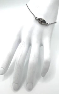 House of Harlow 1960 Silver small evil eye w/ black rhinestone bracelet - Picture 1 of 4