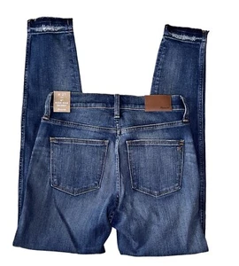 Madewell High-Rise Skinny Crop Jeans Destructed Hem Size 27 Edition MSRP $135 - Picture 1 of 14