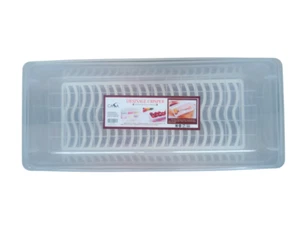 2Pcs Vegetables Fruits Plastic Drainage Crisper Box Refrigerator Storage - Picture 1 of 4