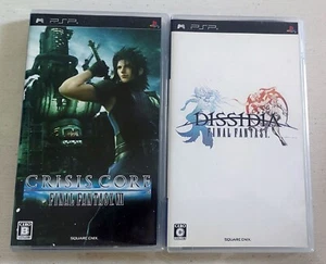 PSP lotto 2 giochi Crisis Core Final Fantasy VII + Dissidia FF giapponesi - testati - Foto 1 di 4