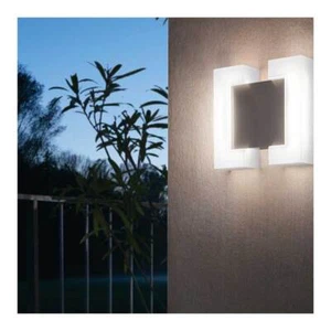 Eglo LED Außenleuchte Wandlampe Sitia Nickel matt IP44 10W 1100lm warmweiß 3000K - Bild 1 von 4