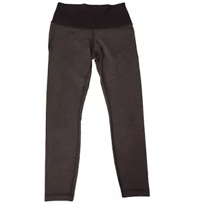 Lululemon Wunder Under Black / Gray Stripe Leggings Women's Size 4 (Measured) - Picture 1 of 9