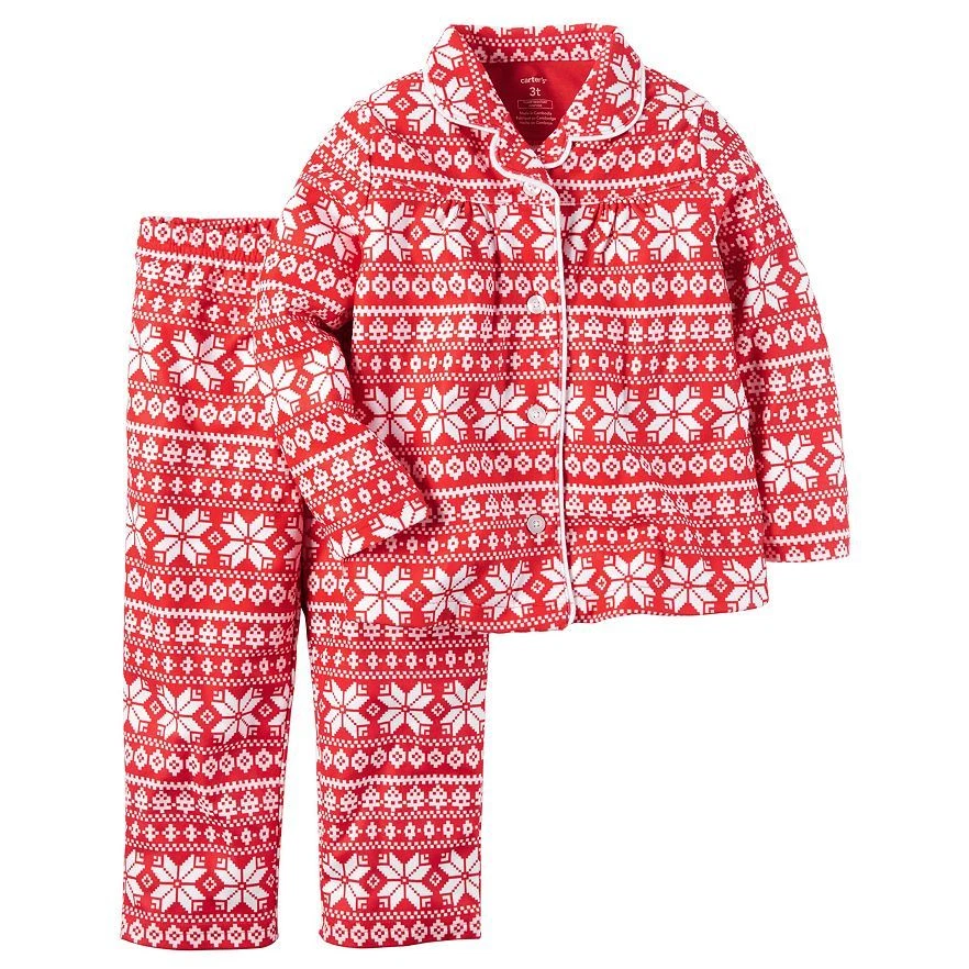 Girls Carter's Print Pajama Set- Size 10 - Image 1 of 1