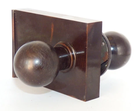 Old Antique Bakelite right hand privacy rim lock with matching knobs (BL175) Cover