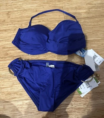 Maiô feminino Vitamin A duas peças azul tamanho superior 10 parte inferior tamanho 6 novo com etiquetas $167,00 - Imagem 1 de 2