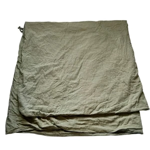 Casaluna Bettbezug schweres Leinen olivgrün Full Queen neu ohne Etikett fester Reißverschluss - Bild 1 von 7