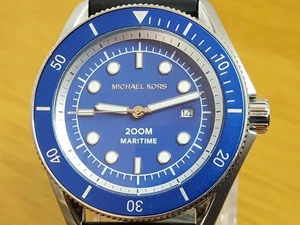 Mens Michael Kors Maritime MK9160 200m Divers Blue Lume Rotating Dial Watch - Picture 1 of 11