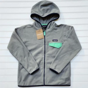 NWT Patagonia Kids Micro D Snap-T Full Zip Fleece Jacket: Forever Grey - Picture 1 of 7