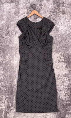 Stop Staring! Dress 14 Womens Polka Dot Retro Pencil Fit Pinup Knee Length - Image 1 of 4