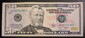 $50 2009 BEAUTIFUL GEM UNC STAR Federal Reserve Note! - Picture 1 of 2