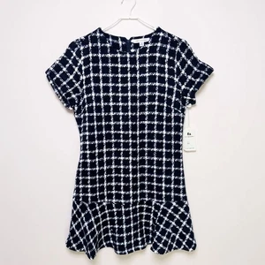 Free Assembly Black & White Checked Short Sleeve Dress Size L - Picture 1 of 8