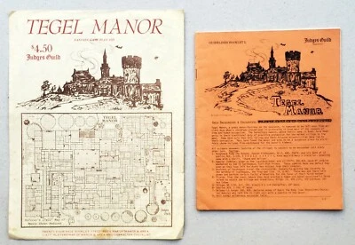 Tegel Manor Guidelines Booklet L Plus Tegel Manor Maps 3 Pgs. Judges Guild 1977 - Image 1 of 4