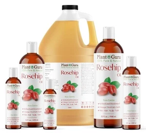 Rosehip Seed Oil Cold Pressed REFINED 100% Pure Natural For Skin Face Hair - Picture 1 of 17