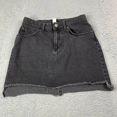 Falda vaquera BDG para mujer talla mediana bolsillos de mezclilla descolorida negra cremallera algodón Foto 1 de 4