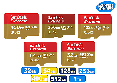 Sandisk Extreme Micro SD Memory Card 32GB 64GB 128GB  GoPro Max Hero7/8/9/10/11 • 162.95$