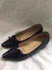 PETER KAISER Black LEATHER pointy LOW HEEL Shoes SIZE 5 Bow Detail