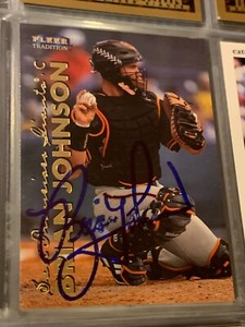 BRIAN JOHNSON AUTOGRAPHED SIGNED 1999 FLEER TRADITION CARD SAN FRANCISCO GIANTS