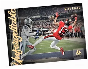 Fútbol americano Panini Luminance 2023 Mike Evans inolvidable inserto #U-11 Buccaneers - Imagen 1 de 2