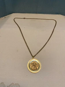 Germany Catholic religious Necklace Pendant Our Lady of Perpetual Help Gold Tone - Picture 1 of 3