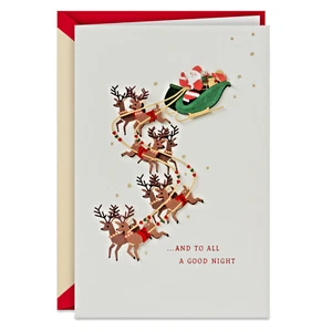 Hallmark Signature Christmas Santa and Reindeer Magic and Memories - Picture 1 of 2