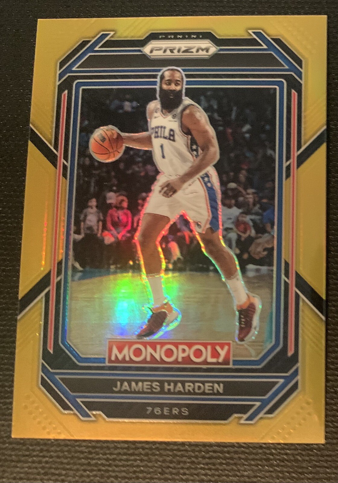 2022-23 Panini Prizm Monopoly James Harden /49 #68 True Gold - 76ers