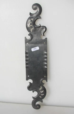 Vintage Wrought Iron Finger Plate Push Door Handle Rococo Nouveau Antique Old Cover
