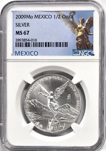 2009 Mexico Libertad 1/2 Oz. Silver Coin - NGC MS67 - Picture 1 of 2