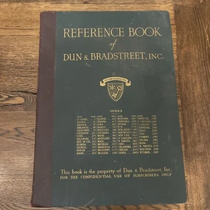 Reference Book of DUN & BRADSTREET Book #2 1946 Volume 343 Antique Large Book - Picture 1 of 24