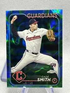 Cade Smith 2024 Topps Chrome Update Blue Green Lava Refractor /125 Guardians - Picture 1 of 2