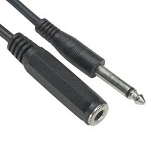 Cable SF de 1/4" mono macho a hembra cable de extensión, 15 pies - Imagen 1 de 2
