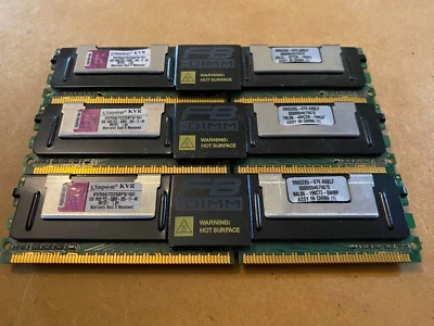 Kingston ValueRAM 3 GB (3 x 1 GB) 1RX8 PC2-5300F CL5 FBDIMM (KVR667D2S8F5/1GI) - Image 1 of 4