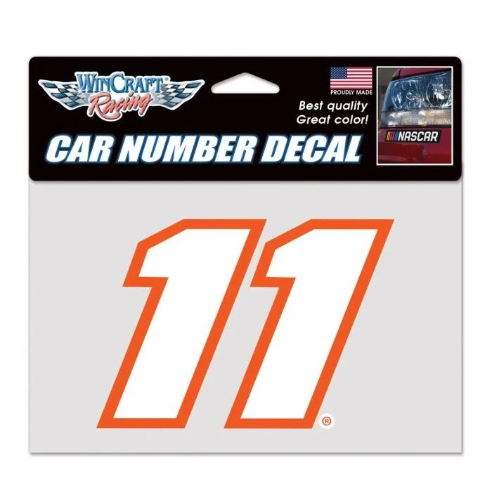 Calcomanía de número de coche Denny Hamlin 2024 Wincraft #11 7 x 4,75 Foto 1 de 1