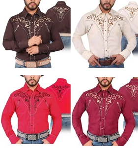 Camisa Vaquera Hombre Camisa Vaquera El General Western Wear Varios Colores Bull - Imagen 1 de 5