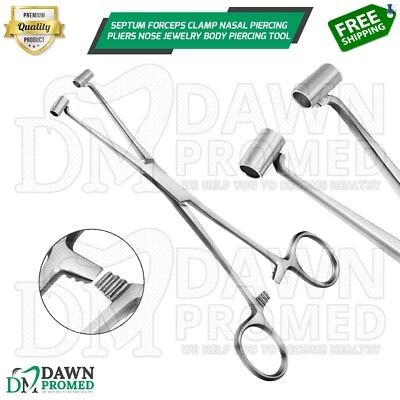 Septum Forceps Clamp Nasal Piercing Pliers Nose Jewelry Body Piercing Tools - Изображение 1 из 4