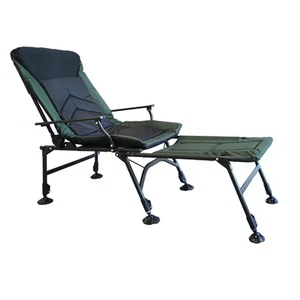Portable Folding Camping Carp Fishing Chair Bedchair Garden Recliner Armchair - Picture 1 of 12