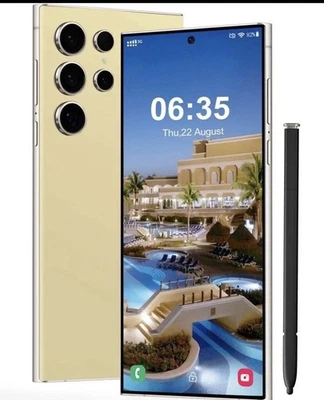 I24 Ultra 5G Gold Color Unlocked 6.8” 8gb 256gb Android 14 6800 Battery Dual Sim - Image 1 of 4
