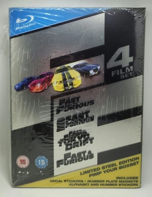 Fast And Furious: 4 Film Set Blu Ray Limited Steelbook Edition NEW & SEALED - Image 1 of 4