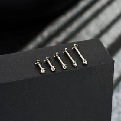 Heart Stud G23 Titanium 16G Helix Cartilage Lobe Daith Body Piercing Jewelry - Image 1 of 3