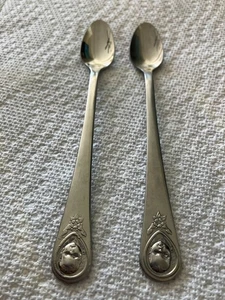 1+1 Gerber Baby Spoon Feeding Oneida Stainless Steel Vintage Flatware 5.5" READ! - Picture 1 of 9