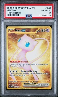 PSA 10 Gem Mint Mew EX 205/165 Scarlet & Violet 151 Gold Hyper Rare Pokemon 2023 - Image 1 of 2