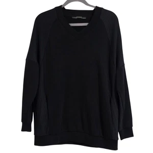 ALLSAINTS Nero Sweatshirt Men Sz Medium V Neck Long Sleeve Read - Picture 1 of 5