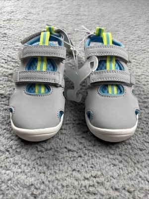 Zapatos Cat & Jack Niño Pequeño Talla 10 Gris Azul Hank Puntera Cerrada Sandalias Correas Foto 1 de 4