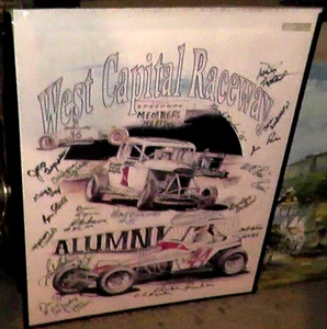 west capital speedway sacramento california sprintcars signed handsigniert selten - Bild 1 von 3