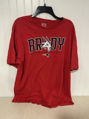 Camiseta Fanatics NFL Pro Line Talla 2XL Roja New England Patriots Tom Brady Goat #12 Foto 1 de 4