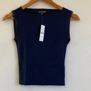 J. Crew Refined Rib Shell Tank Top XXS Dunkelblau Tank Top - Bild 1 von 5