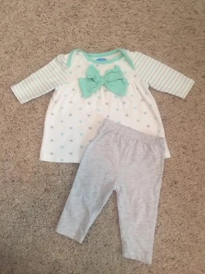 Baby Girl Size 0-3 Month Pant Set - Image 1 of 3