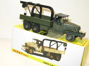Dinky Toys Militaire, Véritable GMC Grue Lot 7 Dépannage Gravé Dinky Toys X - Picture 1 of 8