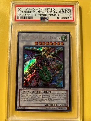 YuGiOh DRAGUNITY KNIGHT-BARCHA #HA04-EN059🔥PSA 10 GEM🔥1st ED-2011 SECRET RARE - Image 1 of 4