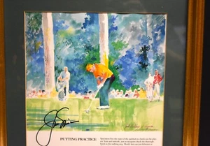 JACK NICKLAUS signierte Magazinseite von Leroy Neiman "Nicklaus bei Augusta" - Bild 1 von 11